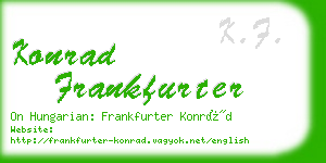 konrad frankfurter business card